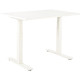 BUREAU REGLABLE ELECTRIQUE ASSIS DEBOUT L120 CM BOOST BLANC FAB FR PEFC MEL.25MM CHANT ANTICHOC HAUTEUR T REGL 65 A 130CM 3 POSI