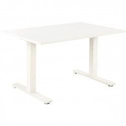 BUREAU REGLABLE ELECTRIQUEASSIS DEBOUT L140 CM ELECTRIQUE BOOST PLATEAU BLANC/PIÈTEMENT BLANC FAB FR PEFC MEL.25MM CH.ANTICHOC B
