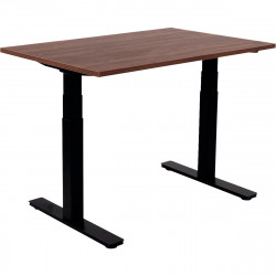 BUREAU REGLABLE ELECTRIQUE ASSIS DEBOUT L160 CM BOOST PLATEAUNOYER /PIÈTEMENT NOIR FAB FRANCE PEFC MEL.25MM CHANT ANTICHOC BOITI