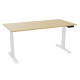 BUREAU REGLABLE en hauteur de 650 à 1300mm ELECTRIQUE ASSIS DEBOUT SLADE OBT 160 P80 plateau chêne naturel/piètement blanc.Class