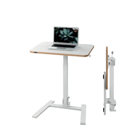 BUREAU REGLABLE PNEUMATIQUE DE 74 A 109CM PLIABLE 65X46CM EP25MM ASSIS/DEBOUT ERGO GRIS CLAIRP/MAX 20KG PD11kg LEITZ RECYCLABLE 