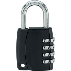 CADENAS À COMBINAISON 4 CHIFFRES NOIR