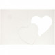 CADRES PHOTO EN CARTON BLANC DÉCOUPE FORME CÂŒUR LOT DE 10