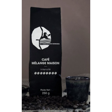 CAFE CAPSULE P/NESPRESSO BTE10 MELANGE MAISON PUISSANT ROND SUAVE BRESIL COLOMBIE ETHIOPIE ET INDE BOITE DE 10 FAB EN NORMANDIE