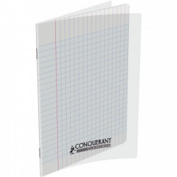 CAHIER 17X22 48P Grands carreaux SEYES POLYPRO INCOLORE  80G - PEFC - 100% recyclable - Fab France