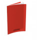 CAHIER 24X32 QUADRILLE 5X5 90G 96P ROUGE COUV PP