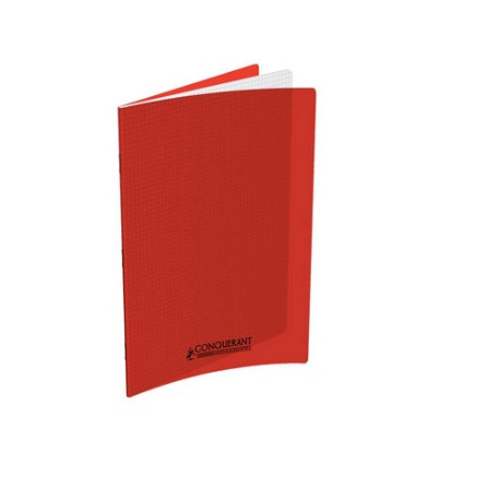 CAHIER 24X32 QUADRILLE 5X5 90G 96P ROUGE COUV PP