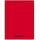 CAHIER 90G 24X32 96 PAGES PETITS CARREAUX 5X5 COUVERTURE POLYPRO ROUGE
