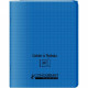 CAHIER A RABAT POLYPRO 17x22 96P 90G Grands carreaux SEYES BLEU - PEFC - 100% recyclable
