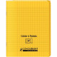 CAHIER A RABAT POLYPRO 17x22 96P 90G Grands carreaux SEYES JAUNE - PEFC - 100% recyclable
