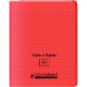 CAHIER A RABAT POLYPRO 17x22 96P 90G Grands carreaux SEYES ROUGE - PEFC - 100% recyclable