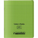 CAHIER A RABAT POLYPRO 17x22 96P 90G Grands carreaux SEYES VERT - PEFC - 100% recyclable