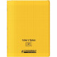 CAHIER A RABAT POLYPRO 24x32 48P 90G Grands carreaux SEYES JAUNE - PEFC - 100% recyclable