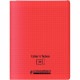 CAHIER A RABAT POLYPRO 24x32 48P 90G Grands carreaux SEYES ROUGE - PEFC - 100% recyclable