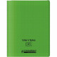 CAHIER A RABAT POLYPRO 24X32 48P 90G Grands carreaux SEYES VERT - PEFC - 100% recyclable
