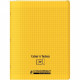 CAHIER A RABAT POLYPRO 24X32 96P 90G Grands carreaux SEYES JAUNE - PEFC - 100% recyclable