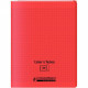 CAHIER A RABAT POLYPRO 24X32 96P 90G Grands carreaux SEYES ROUGE - PEFC - 100% recyclable