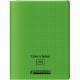 CAHIER A RABAT POLYPRO 24x32 96P 90G Grands carreaux SEYES VERT - PEFC - 100% recyclable