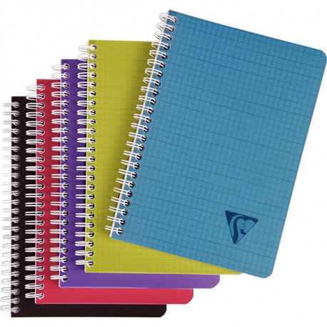 CAHIER À RELIURE INTÉGRALE 180 PAGES LINICOLOR INTENSIVE, FORMAT A5, QUADRILLÉ 5X5