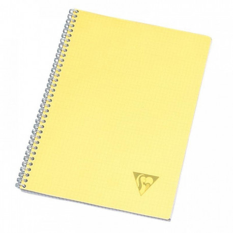 CAHIER A SPIRALES reliure intégrale A4 100P Grands carreaux SEYES 90G LINICOLOR FRESH CLAIREFONTAINE FAB France - PEFC