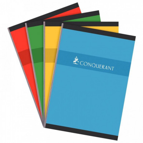 CAHIER BROCHE A4 192P Grands carreaux SEYES  210x297 CONQUERANT 100101685 - Ecolabel 100% recyclable