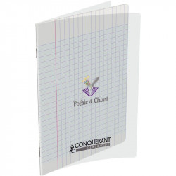 CAHIER DE POESIE et CHANT CONQUERANT AGRAFES 210x297 96P 90GSEYES/UNI POLYPRO INCOLORE