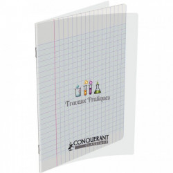 CAHIER DE TP PIQURE POLYPRO 17x22 64 PAGES UNIES&Grands carreaux SEYES 90 G 400002790 - 100% recyclable - Fab France
