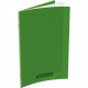 CAHIER PIQUE 140P COUV Polypro 24 X 32  Grands carreaux SEYES VERT - PEFC - Ecolabel - 100% recyclable - Fab France