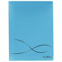 CAHIER PIQUE 17X22 96P Grands carreaux SEYES COUV BLEU POLYPRO EXCELLENCE PEFC - PEFC - 100% recyclable