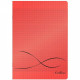 CAHIER PIQUE 17X22 96P Grands carreaux SEYES COUV ROUGE POLYPRO EXCELLENCE PEFC - PEFC - 100% recyclable