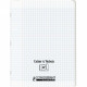CAHIER PIQUE 48P COUV. POLYPRO +RABAT 24X32 Grands carreaux SEYES INCOLORE - PEFC - 100% recyclable