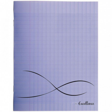 CAHIER PIQUE 48P COUV PP 24 X 32 Grands carreaux SEYES VIOLET - PEFC - 100% recyclable