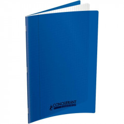 CAHIER PIQUE 60P COUV Polypro 24X32 Grands carreaux SEYES BLEU - PEFC - 100% recyclable - Fab France