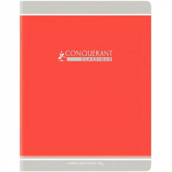 CAHIER PIQUÉ 96 PAGES, 24X32 CM, SEYÈS, PAPIER 90G, ROUGE