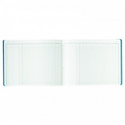 CAHIER PIQÛRE 80 PAGES 13 COLONNES SUR 1 PAGE FORMAT 32 X 25 CM À L'ITALIENNE