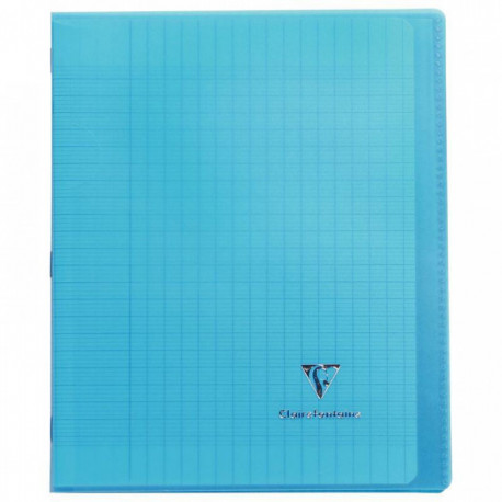 CAHIER PIQÛRE 96 PAGES 17X22 CM KOVERBOOK, SEYÈS 90G COUVERTURE EN POLYPROPYLÈNE, BLEU