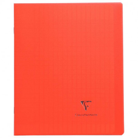 CAHIER PIQÛRE 96 PAGES 17X22 CM KOVERBOOK, SEYÈS 90G COUVERTURE EN POLYPROPYLÈNE, ROUGE