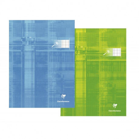 CAHIER PIQÛRE 96 PAGES 24X32 CM, SEYÈS 2,5 MM AGRANDI 10/10, PAPIER 90G