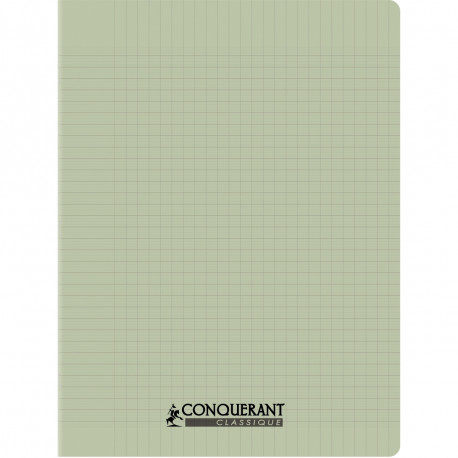 CAHIER PIQÛRE 96 PAGES CONQUERANT, 17X22 CM, SEYÈS, COUV PP VERT PASTEL