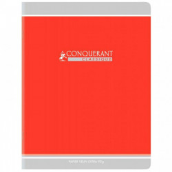 CAHIER PIQURE VERNIS 17x22 90G 48 PAGES Grands carreaux SEYES - PEFC - 18% recyclé - 100% recyclable - éligible AGEC - Fab Franc