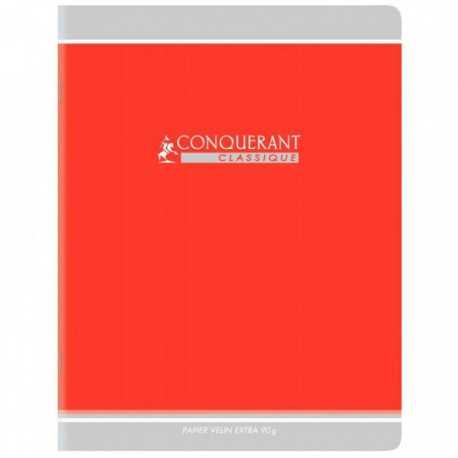 CAHIER PIQURE VERNIS 17x22 90G 48 PAGES Grands carreaux SEYES - PEFC - 18% recyclé - 100% recyclable - éligible AGEC - Fab Franc