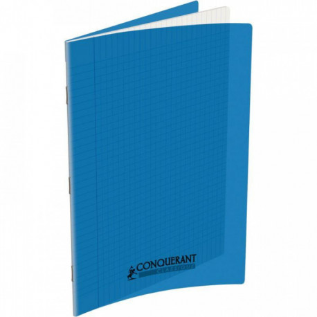 CAHIER POLYPRO BLEU 21x29,7 90G 48 PAGES Grands carreaux SEYES 400076044 - PEFC - 100% recyclable - Fab France