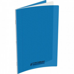 CAHIER POLYPRO* BLEU* 24x32 90G 96 PAGES Grands carreaux SEYES CONQUERA 100103501 - PEFC - Ecolabel - 100% recyclable - Fab Fran