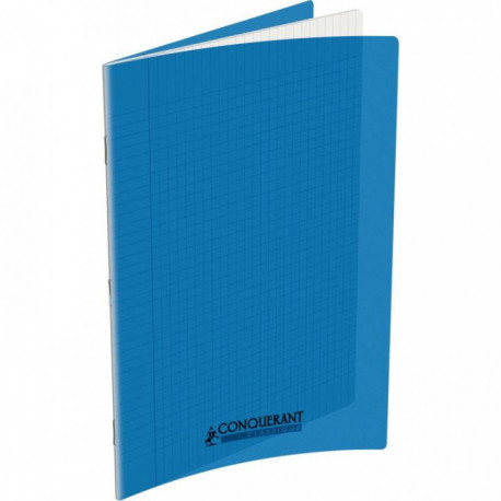 CAHIER POLYPRO* BLEU* 24x32 90G 96 PAGES Grands carreaux SEYES CONQUERA 100103501 - PEFC - Ecolabel - 100% recyclable - Fab Fran