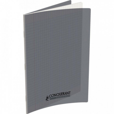 CAHIER POLYPRO GRIS 21x29,7 90G 96 PAGES Grands carreaux SEYES 400002774 - PEFC - Ecolabel - 100% recyclable - Fab France