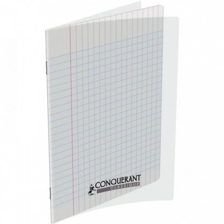 CAHIER POLYPRO INCOLORE 17x22 90G 96 PAGES Grands carreaux SEYES - PEFC - Ecolabel - 100% recyclable - Fab France
