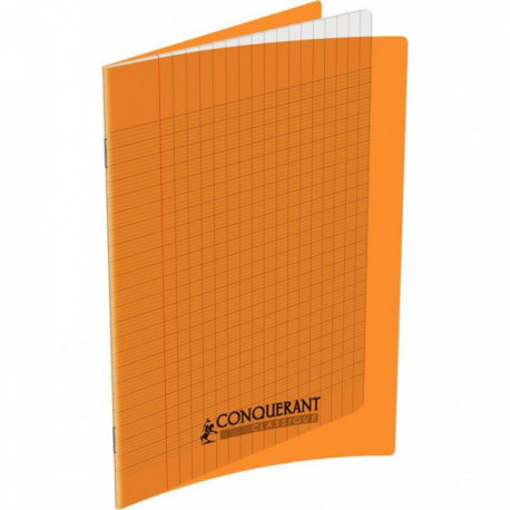 CAHIER POLYPRO ORANGE 17x22 90G 32 PAGES Grands carreaux SEYES 100105462 - PEFC - 100% recyclable - Fab France