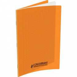 CAHIER POLYPRO ORANGE21x29,7 90G 96 PAGES Grands carreaux SEYES 100105478 - PEFC - Ecolabel - 100% recyclable - Fab France