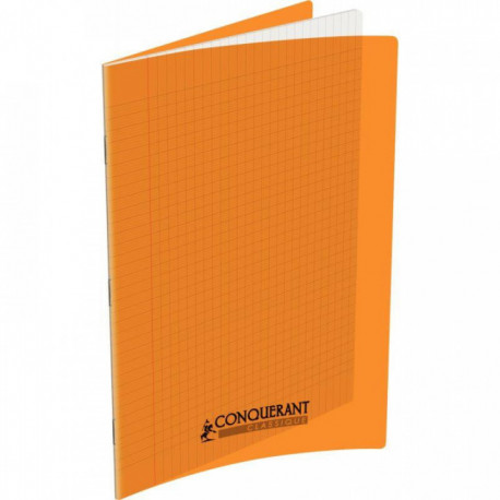 CAHIER POLYPRO ORANGE21x29,7 90G 96 PAGES Grands carreaux SEYES 100105478 - PEFC - Ecolabel - 100% recyclable - Fab France