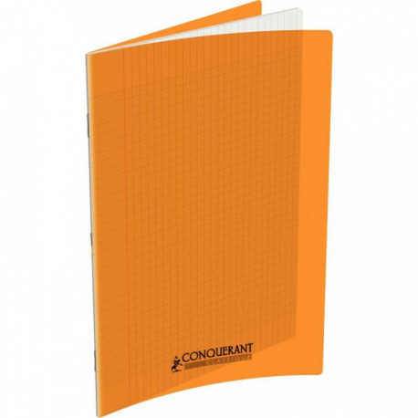 CAHIER POLYPRO ORANGE 24x32 90G 96 PAGES Grands carreaux SEYES CONQUERA 100105480 - PEFC - Ecolabel - 100% recyclable - Fab Fran